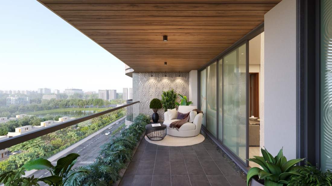 The Q bedroom balcony view