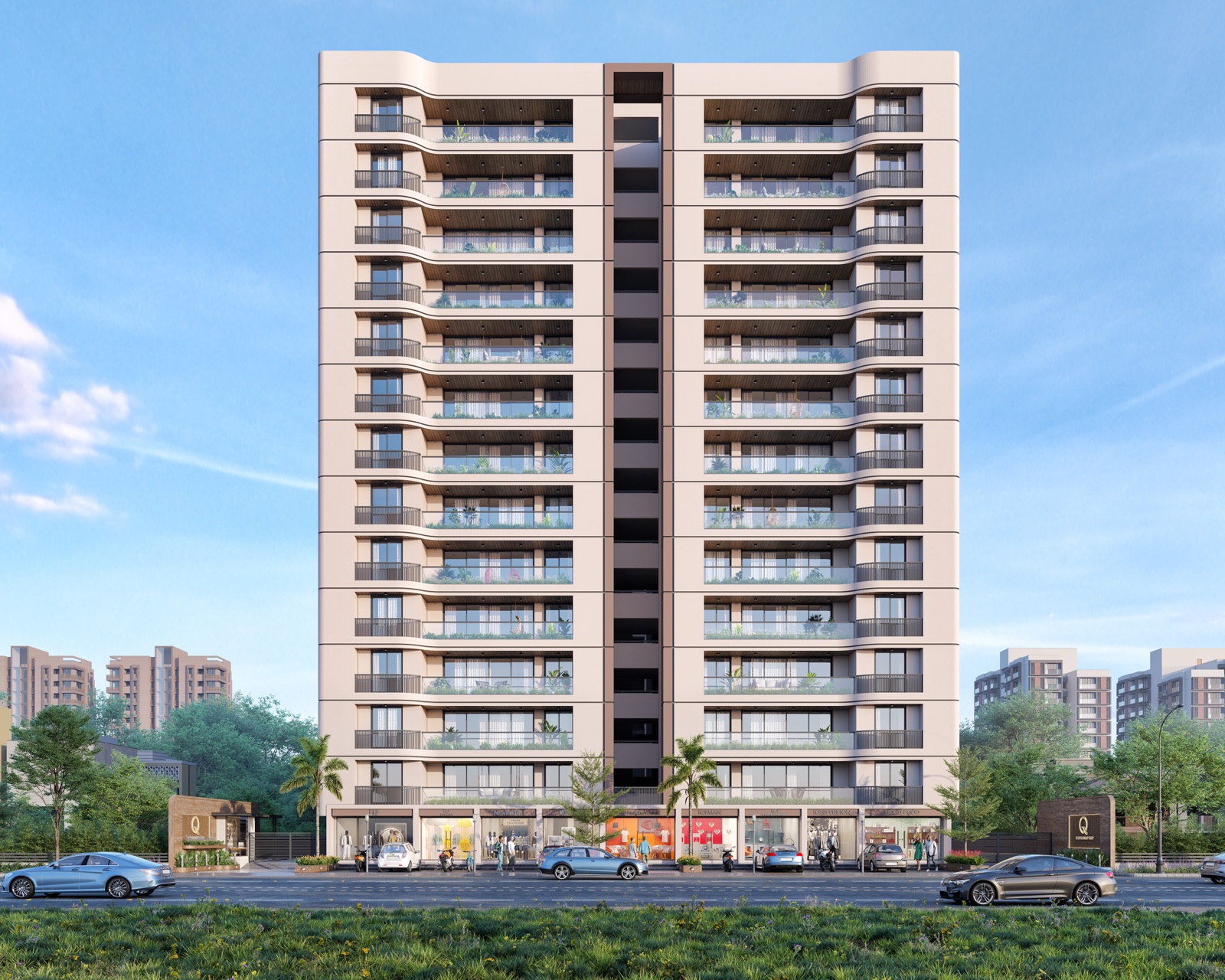 The Q - boutique 3 BHK apartments on SG Highway Ahmedabad